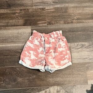 Kids Pink Tie-Dye Shorts